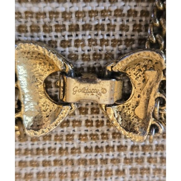 Vintage Goldette Victorian Revival Triple Strand Boot Necklace - Picture 4 of 7